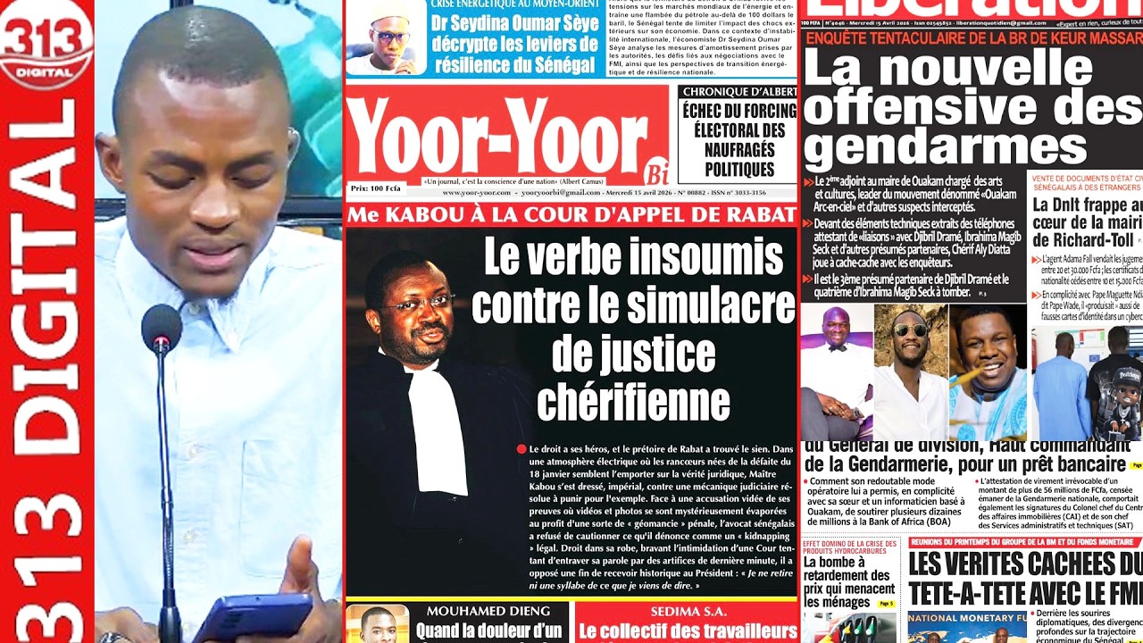 Revue de presse du 15 avril 2026 avec le journaliste Ameth Ba