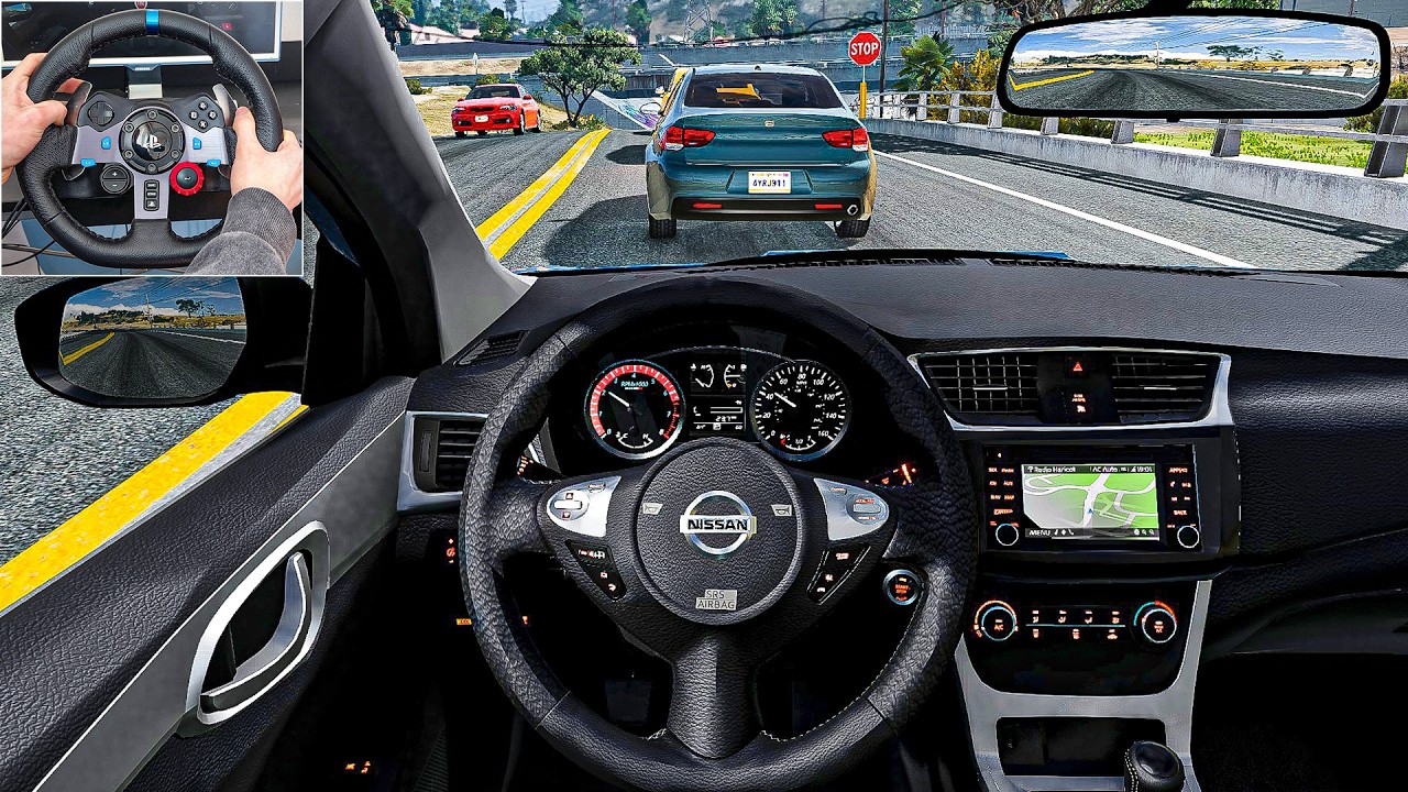 Nissan Sentra B17 | BeamNG Drive [Steering Wheel Gameplay]