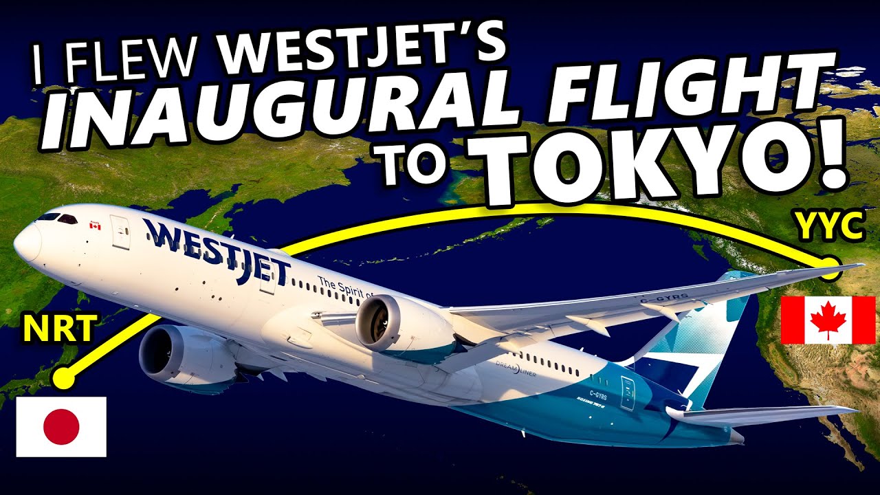 Я совершил первый рейс авиакомпании WestJet в Токио!