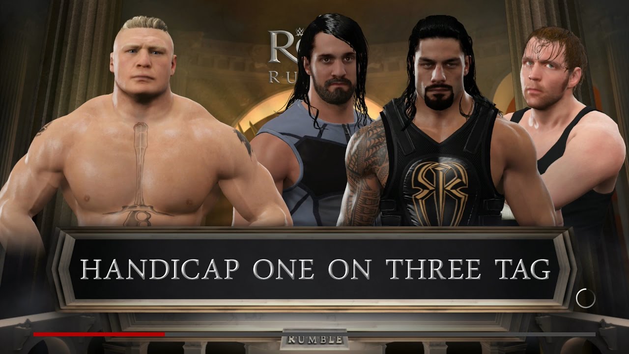 WWE 2K17 - Brock Lesnar Vs The Shield! Handicap Match - PS4/1080P
