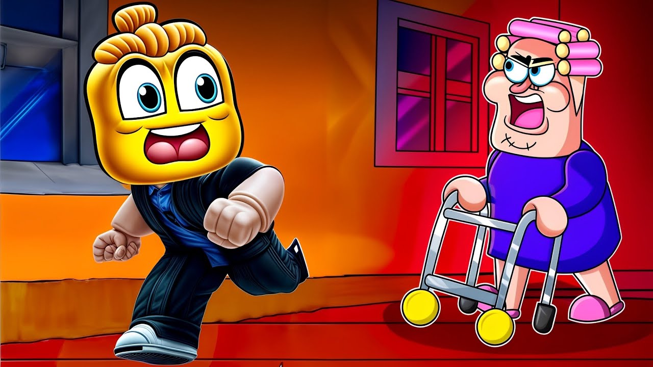 Grumpy Gran's Cookie Jar of Terror! Roblox Scary Obby & Funny Moments!