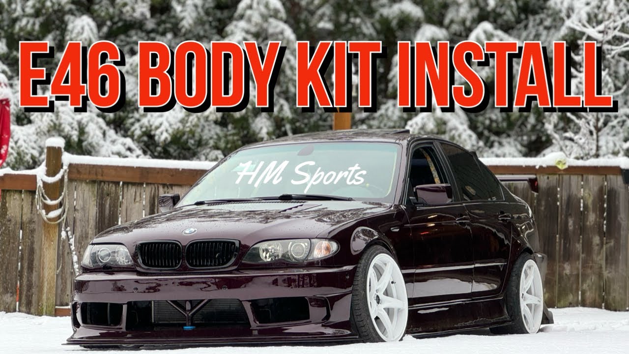 BMW E46 BODY KIT INSTALL HM SPORTS AERO