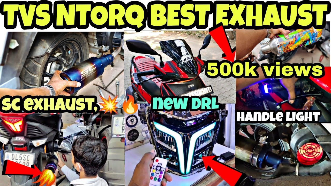 Tvs ntorq bs6 sc project exhaust modified | Ntorq letest drl light | Ntorq top modified