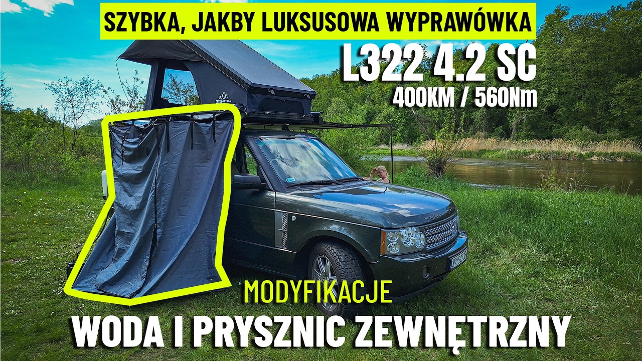 Wyprawówka Range Rover L322 4.2 SC - 03 - ciepły prysznic Ridge Monkey w terenie | 4x4