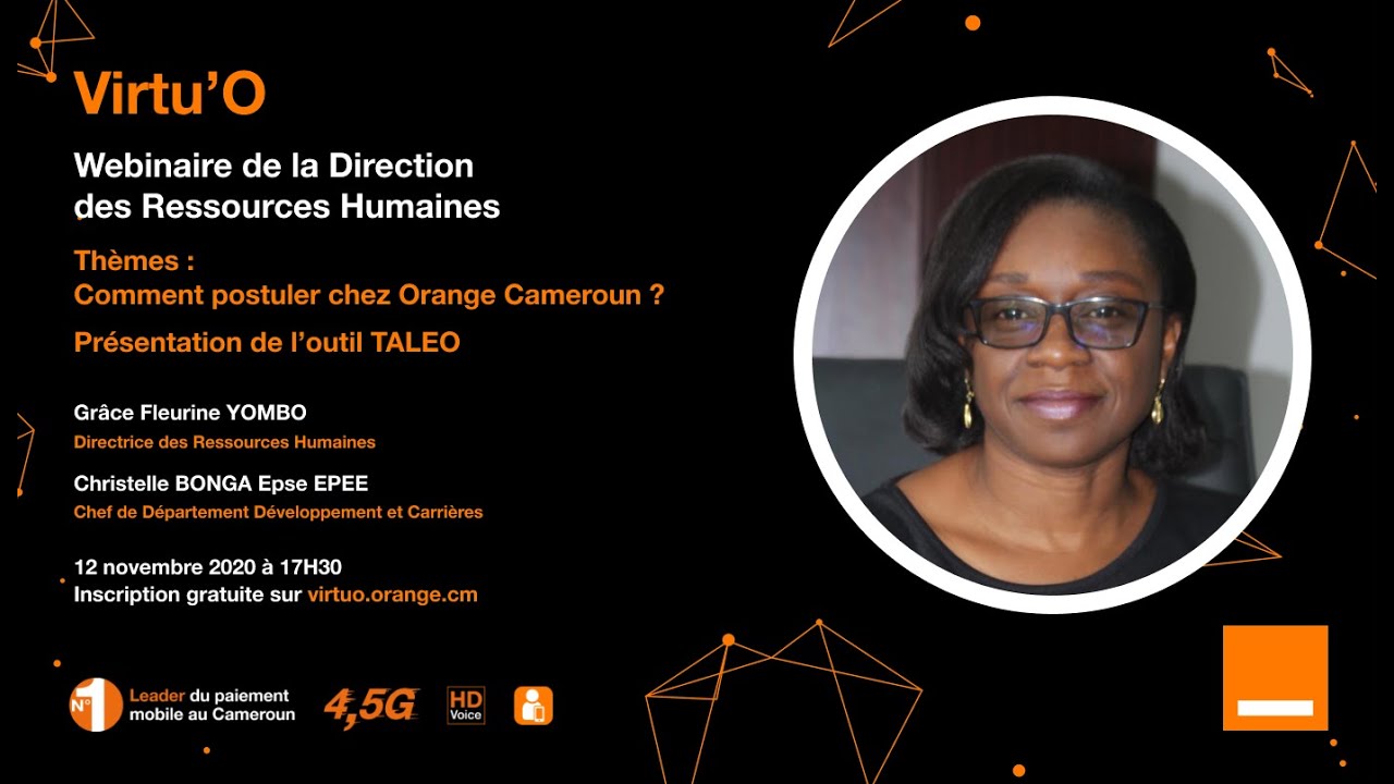 D Ressources Humaines (thème): Comment Postuler chez Orange Cameroun Presentation de l'outil TALEO