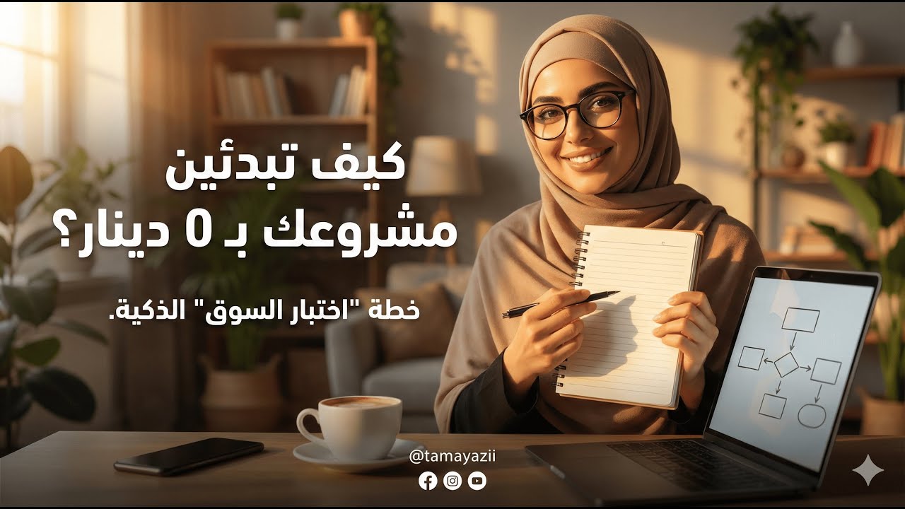 كيف تبدئين مشروعك بـ 0 دينار؟ خطة 'اختبار السوق' الذكية