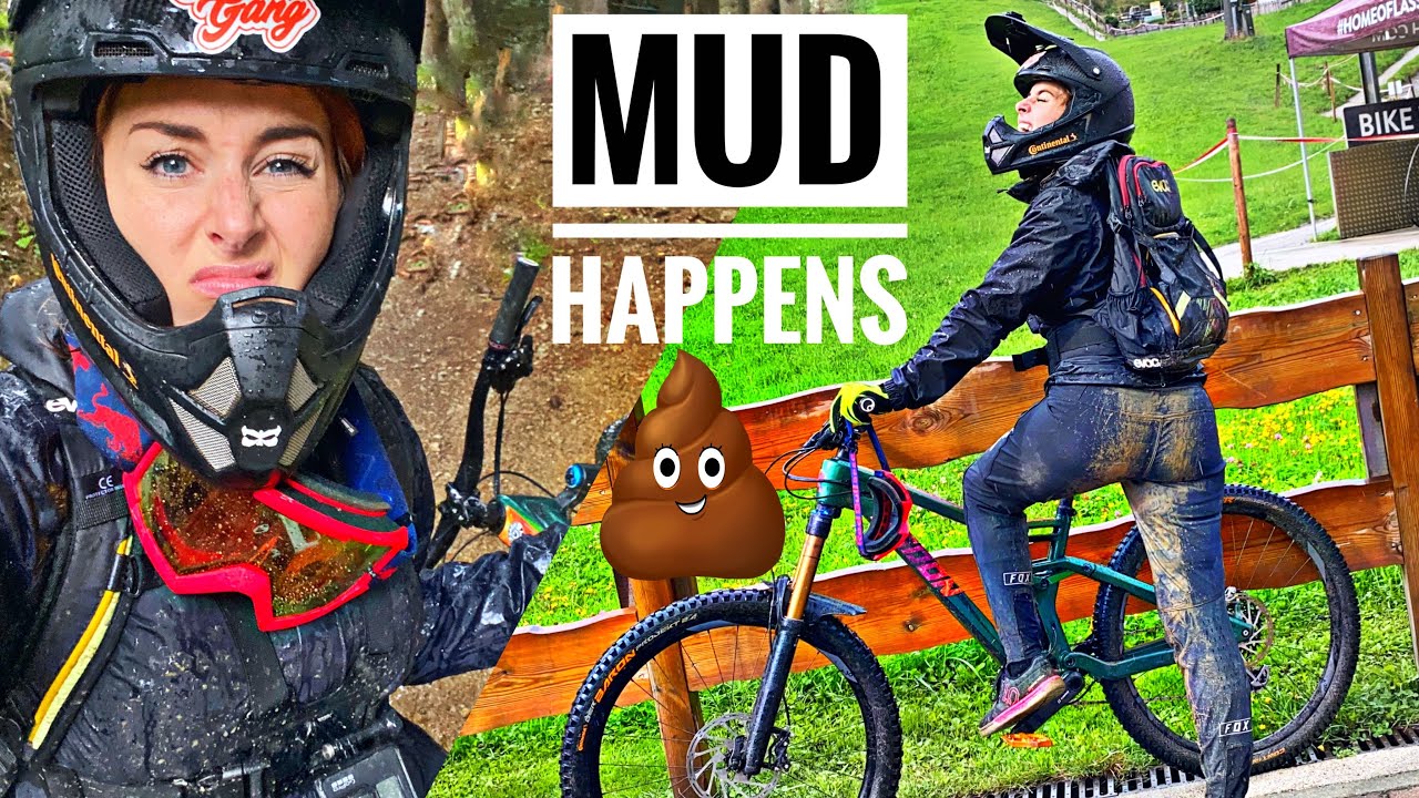 Schönwetter Biker im Regen I Mud Party Laps I MTB Downhill in Saalbach l Blue Line I MISS PEACHES
