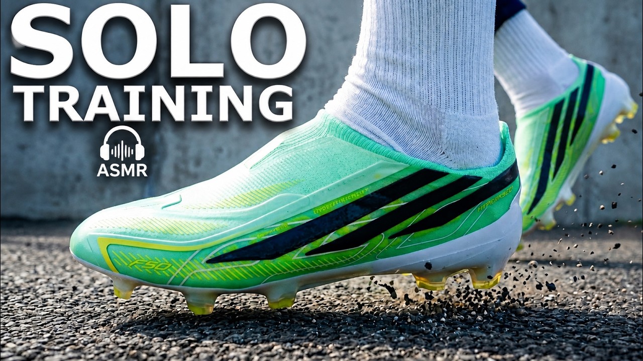 ASMR Solo Training in Adidas F50 Hyperfast Elite