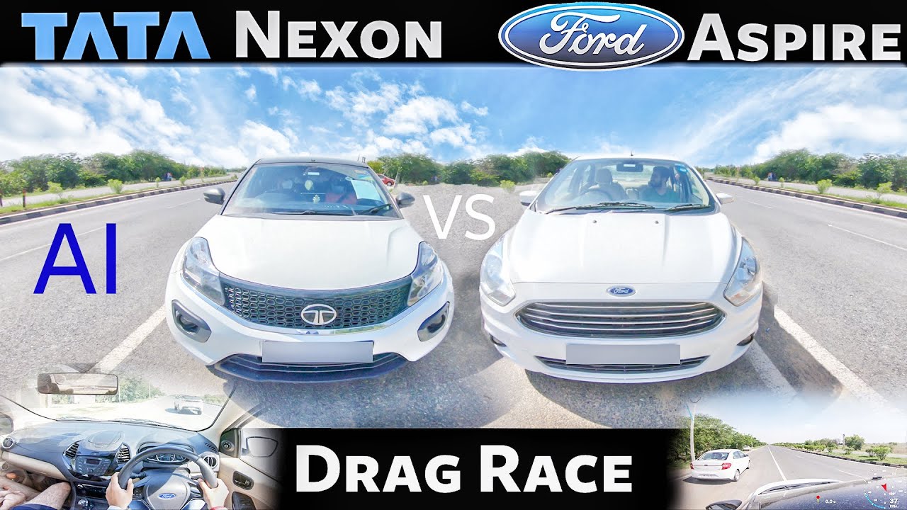 Ford Aspire vs Tata Nexon | Drag Race | POV View|  Acceleration India