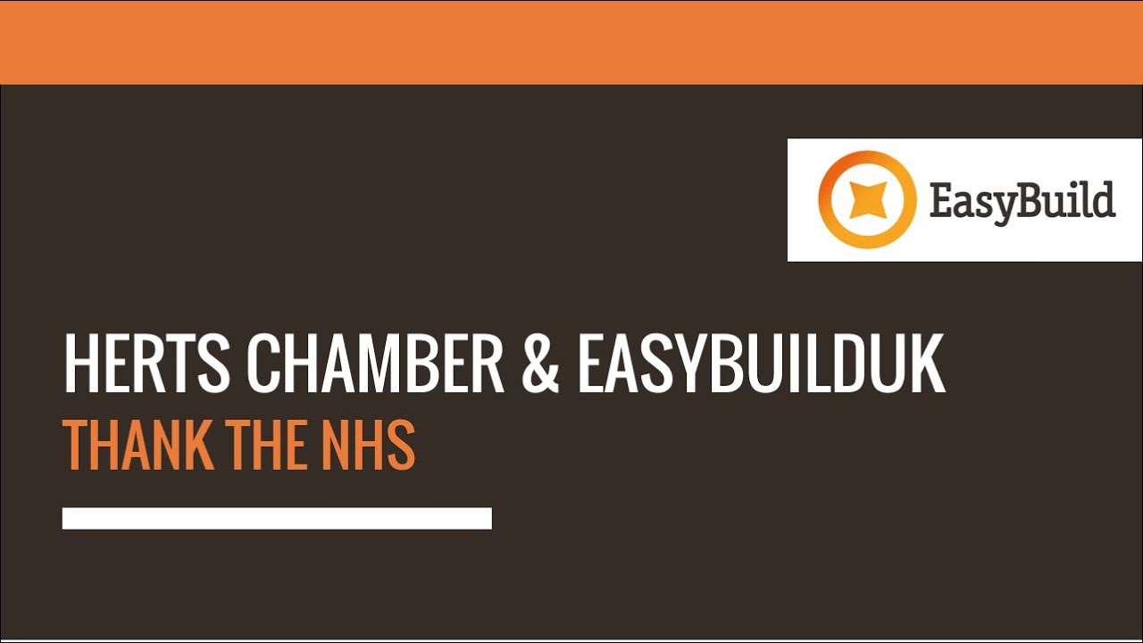 Herts Chamber and EasyBuild Construction thanking our NHS