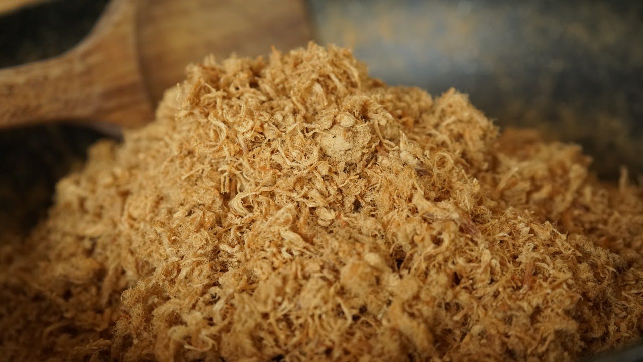 Viande de porc séchée comme du coton Rousong -Technique de cuisson pour une très longue conservation
