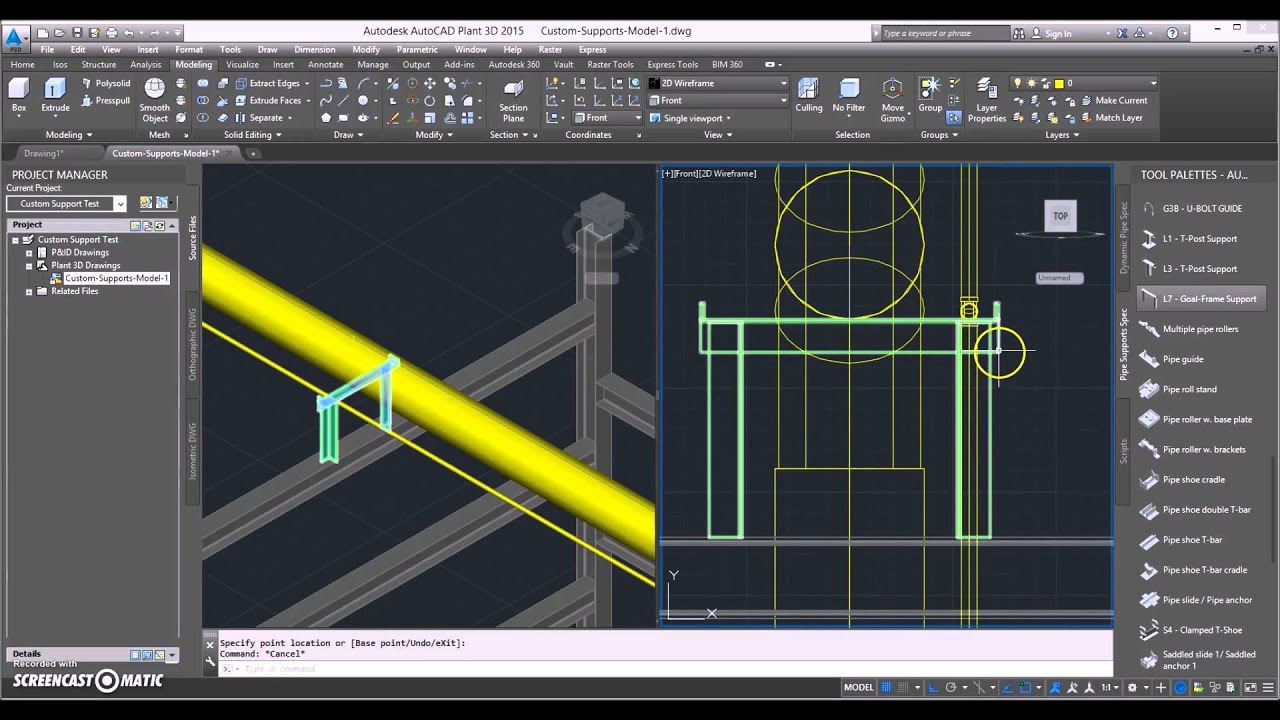 Plant 3D Parametric Supports