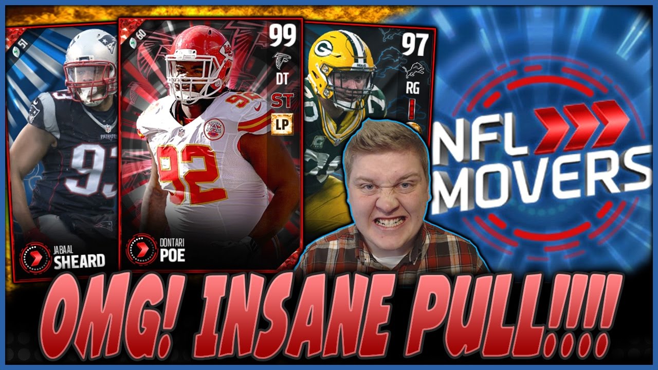 OMG! INSANE PULL!! | NFL MOVERS 99 POE!! | MUT 17 PACK OPENING