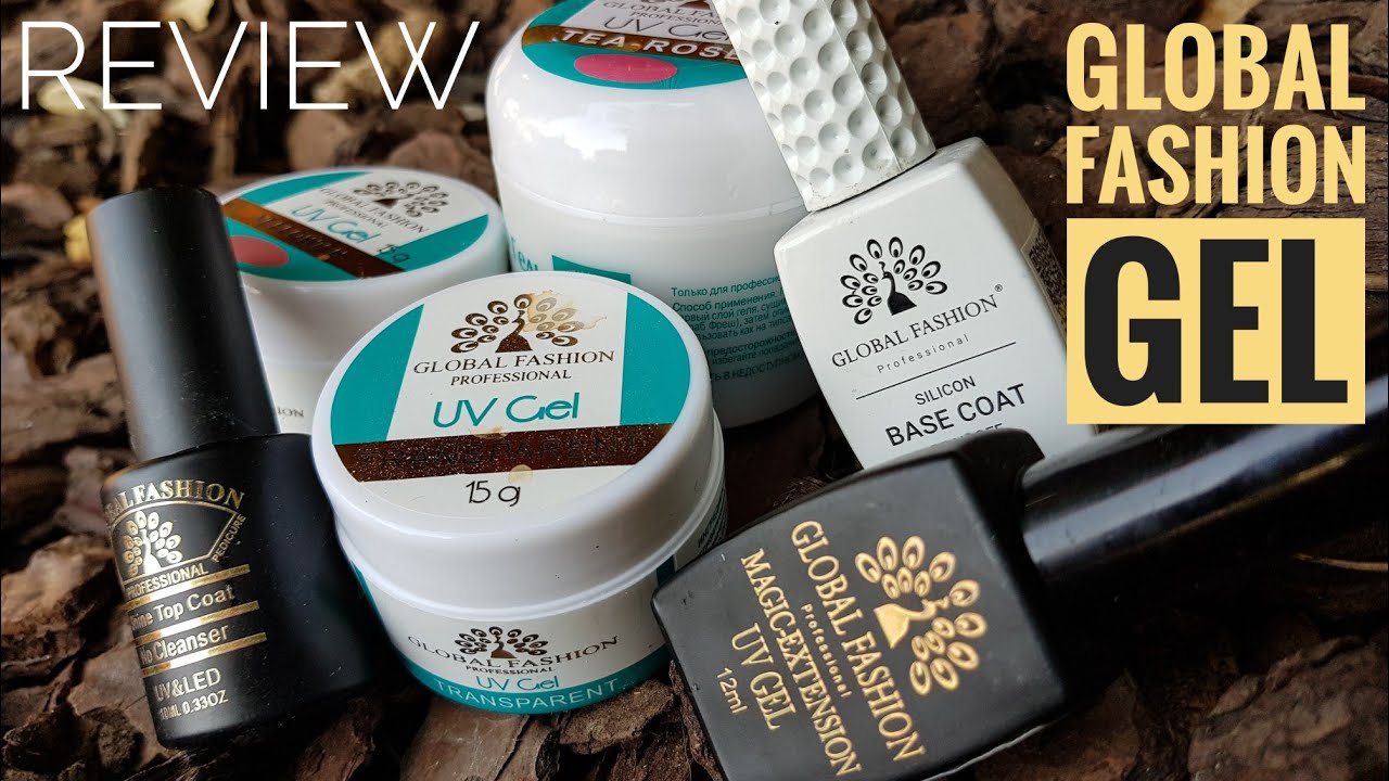 Global fashion gel/ review/ χτιζω νυχι με bottle gel/ stone effect on nails