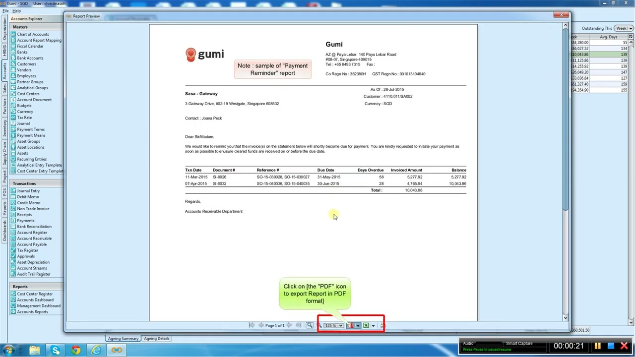 How to sent Payment Reminder Dunning Letters using Account Receivable application
