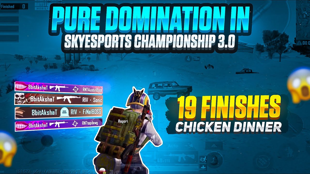 Pure Domination In Skyesports Championship 3.0 | 19 Finishes Chicken Dinner Highlights