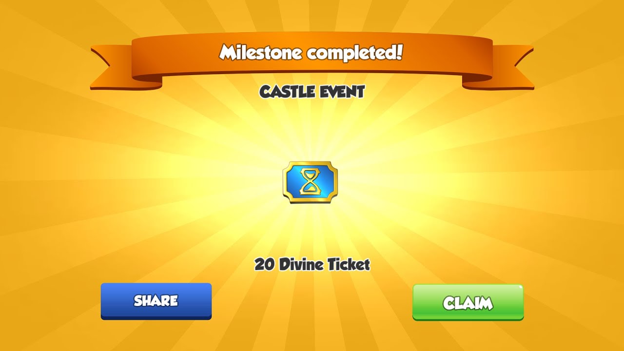 Castle Event 20 DIVINE TICKET - Dragon Mania Legends