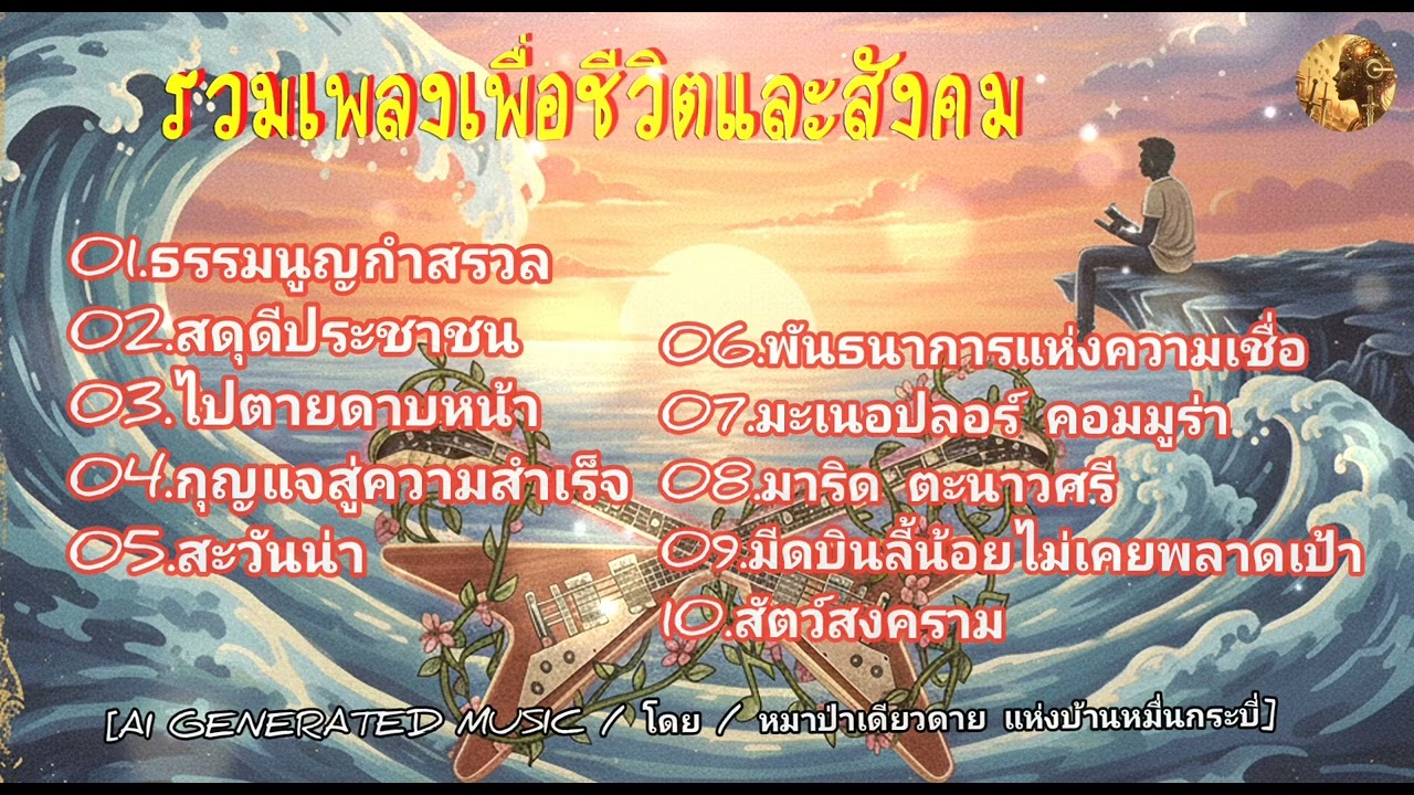 รวมเพลงเพื่อชีวิตและสังคม [AI Generated Music / โดย / หมาป่าเดียวดาย แห่งบ้านหมื่นกระบี่]