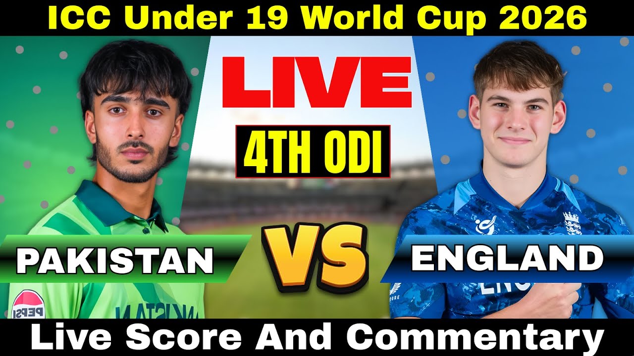 Pakistan U19 vs England U19 Live Cricket Scoreboard | Ball by Ball Commentary | U19 World Cup 2026