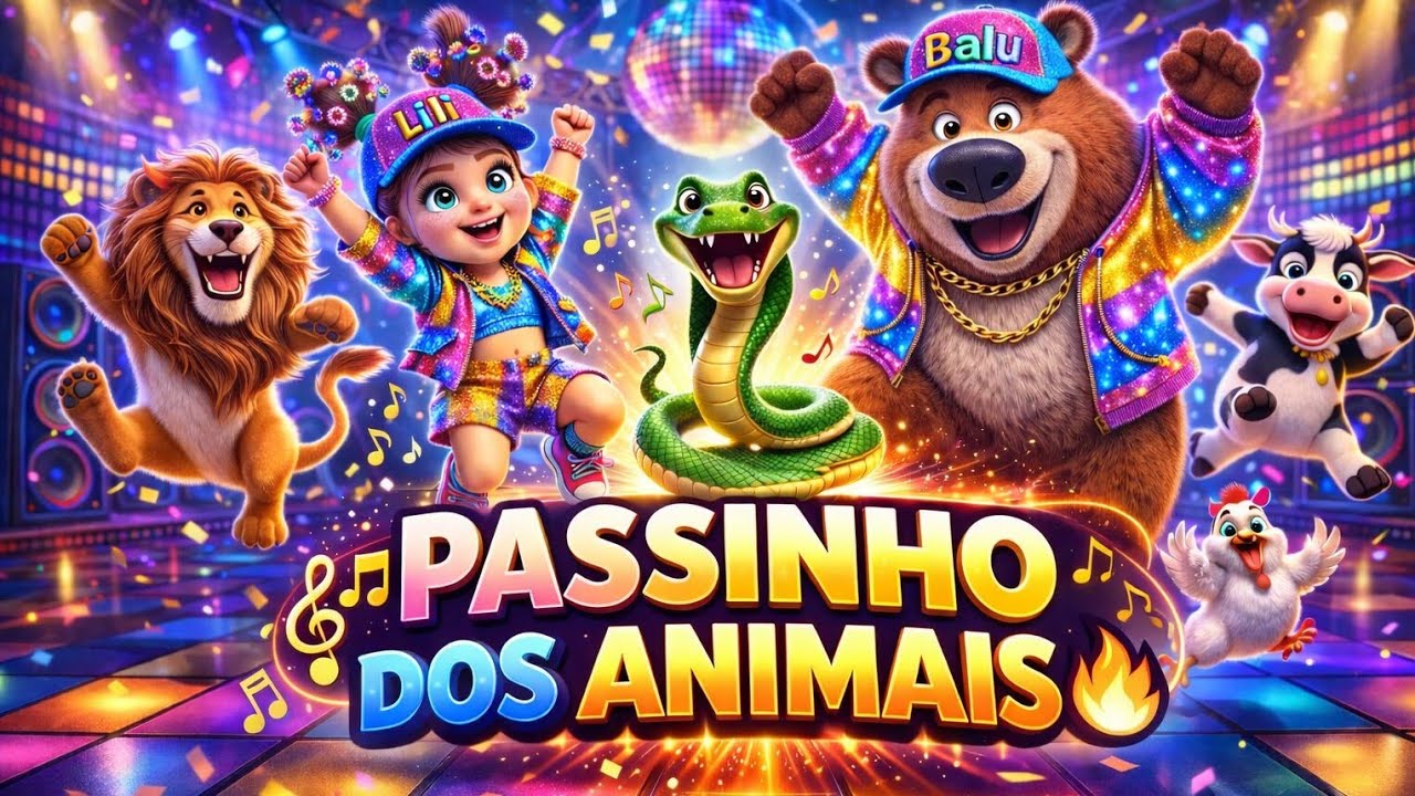 👉 FUNK DOS ANIMAIS com LiLi e BaLu / M&uacute;sica Infantil para Dan&ccedil;ar 🎉