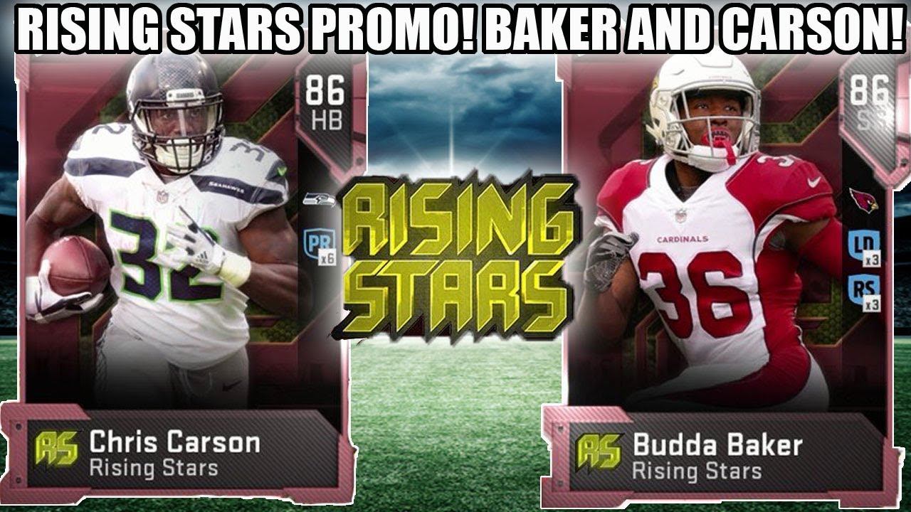 NEW RISING STARS PROMO! RISING STARS CHRIS CARSON AND BUDDA BAKER! | MADDEN 19 ULTIMATE TEAM