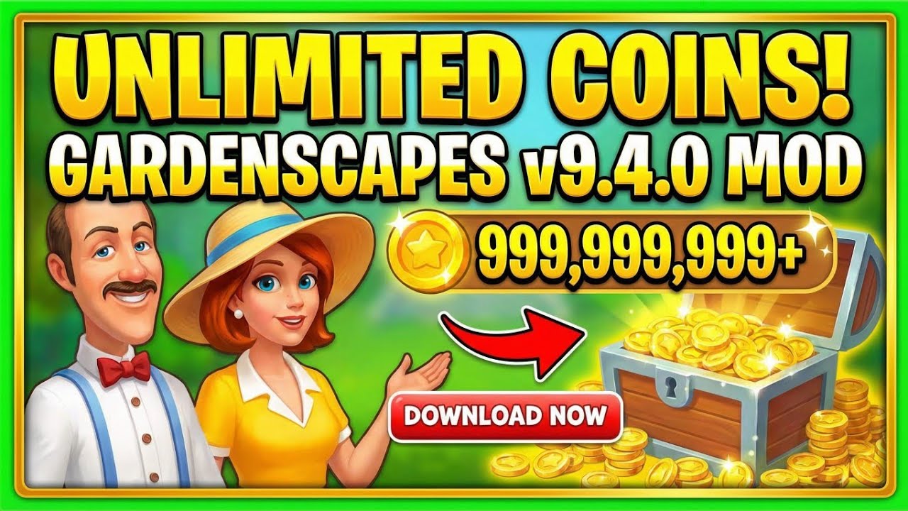 Unlimited Coins Gardenscapes 9.4.0 MOD 🌟 NEW UPDATE! 🎁
