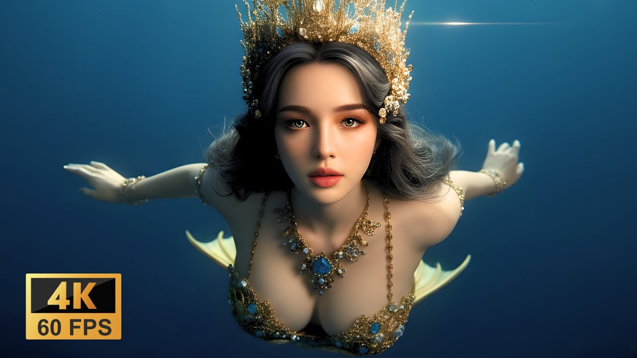 Ancient Wave Mermaid Vision | AI Music Video with 4K Visuals | Fantasy Atlantis