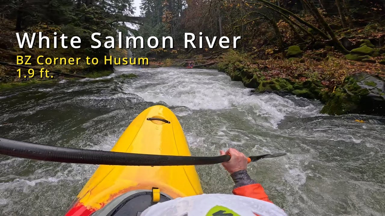 Middle White Salmon River Kayaking - 11/01/25 (1.9 ft.)