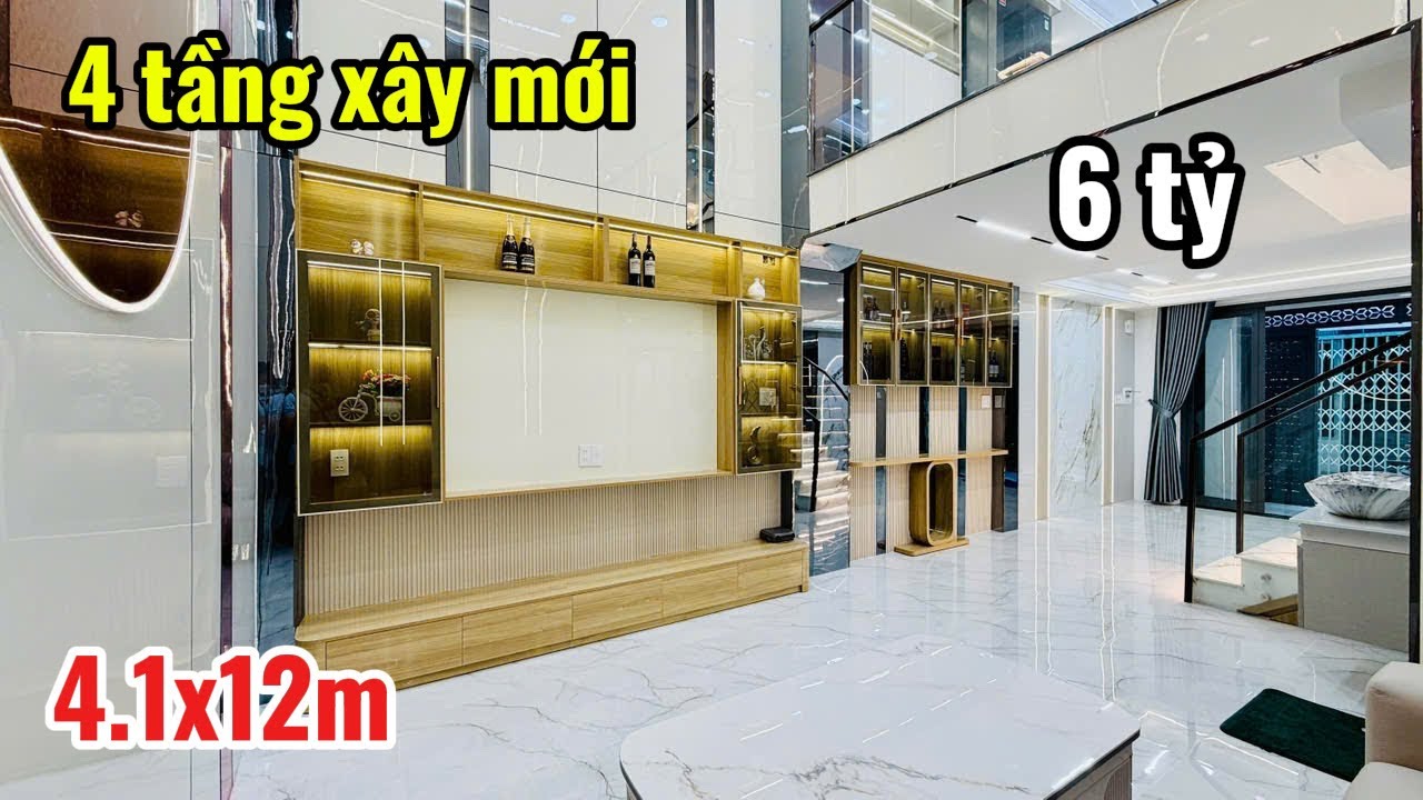 B&aacute;n Nh&agrave; G&ograve; Vấp 4 tầng x&acirc;y mới 4.1x12m Ngay Emart Gi&aacute;p T&acirc;n B&igrave;nh & Nh&agrave; Ga T3 - Ph&acirc;n Kh&uacute;c 6ty