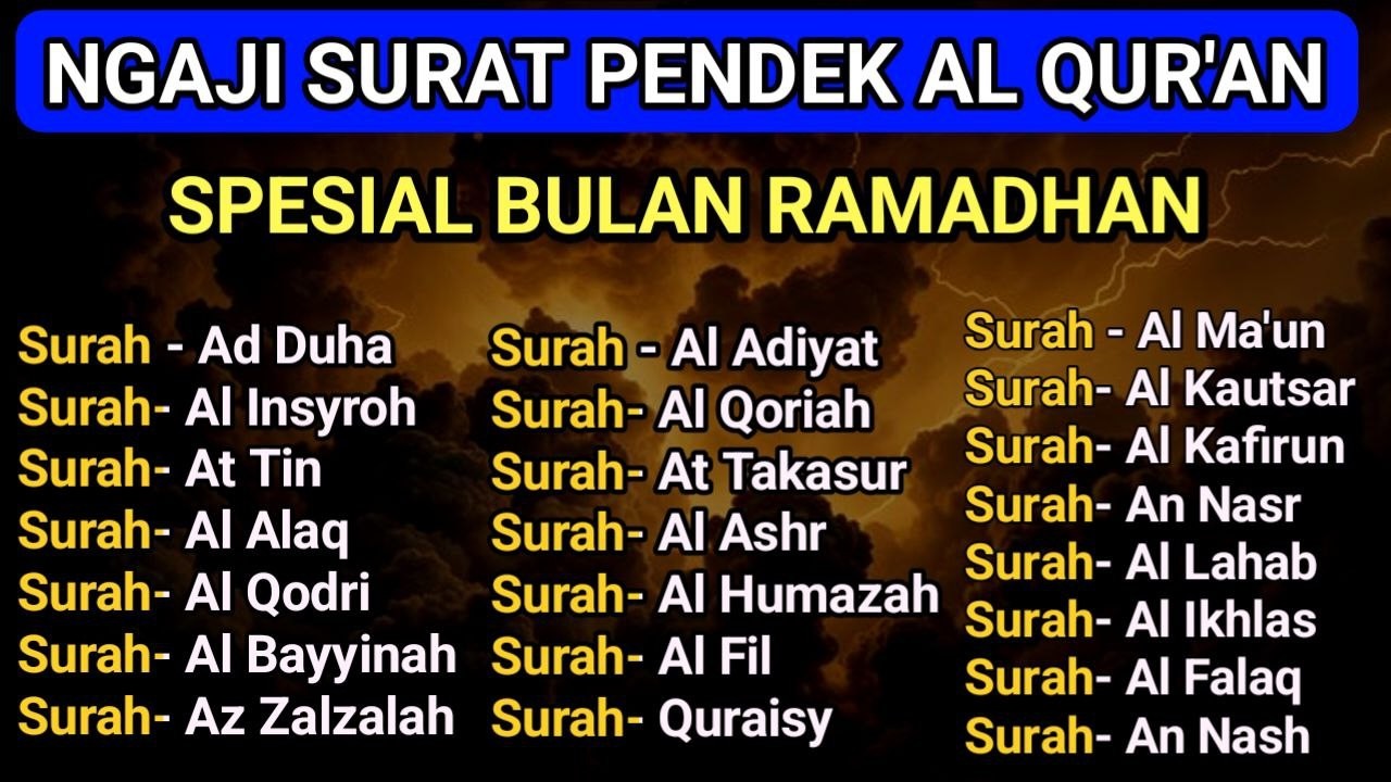 Ngaji Surat-Surat Pendek Juz Amma | Agar Mudah di Hafal, Bacaan Merdu Untuk Shalat