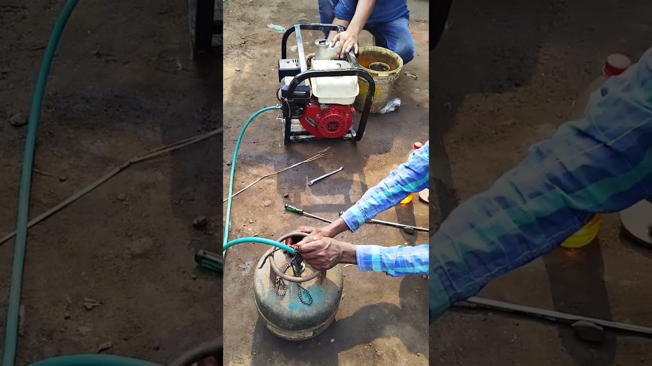 Chaina honda engine start with LPG ⛽... very good service. 1kg gash give 3hour