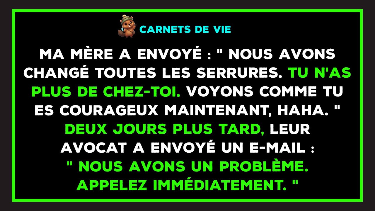 Ma mère m'a dit que je n'avais plus de maison. J'ai légalement pris la moitié de la sienne.
