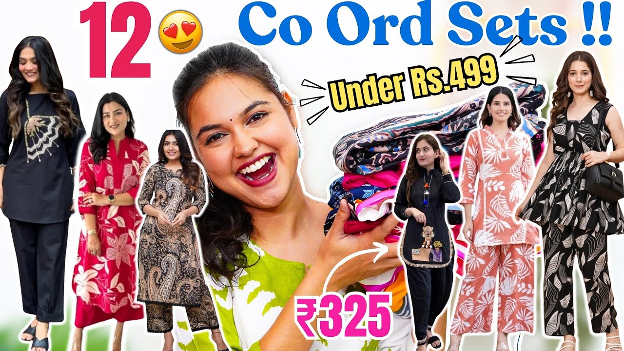 Flipkart *Summer Special* Premium Co-ord set haul ✨️ Under Rs.499😍 Cotton Kurta Pant Set Haul 🤩