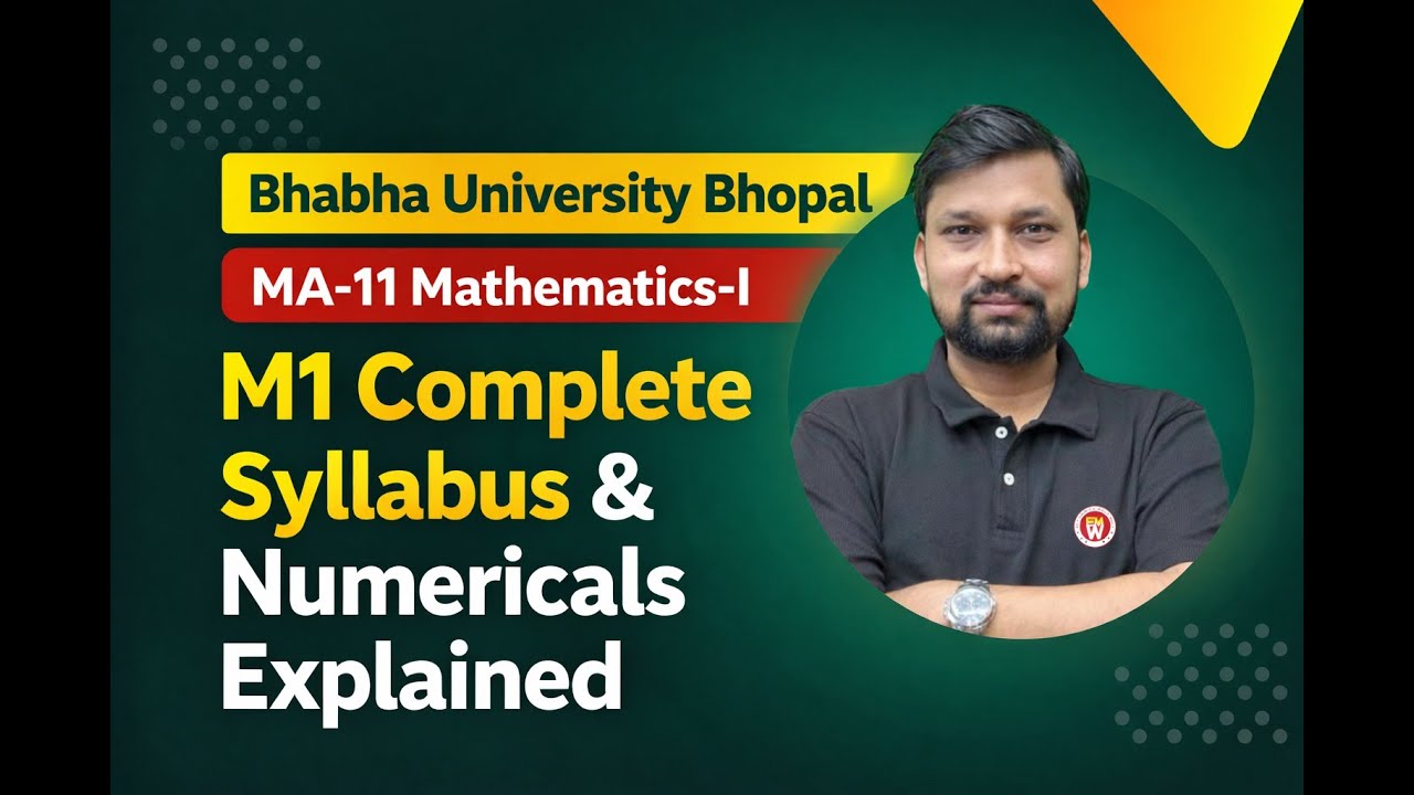 M1 Complete Syllabus & Numericals Explained