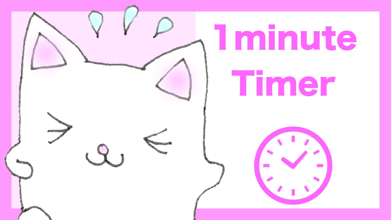 1 Minute Timer★Cute Cat Running