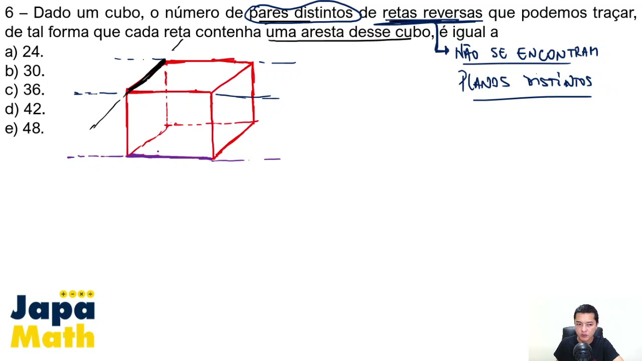 Prova EsPCEx Resolvida(2021) - Matemática - Geometria Espacial e Análise Combinatória