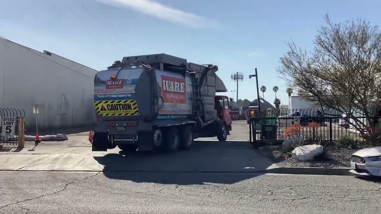 WARE Disposal autocar Amrep￼ front loader ￼and McNeilus auto reach freightliner condor ￼