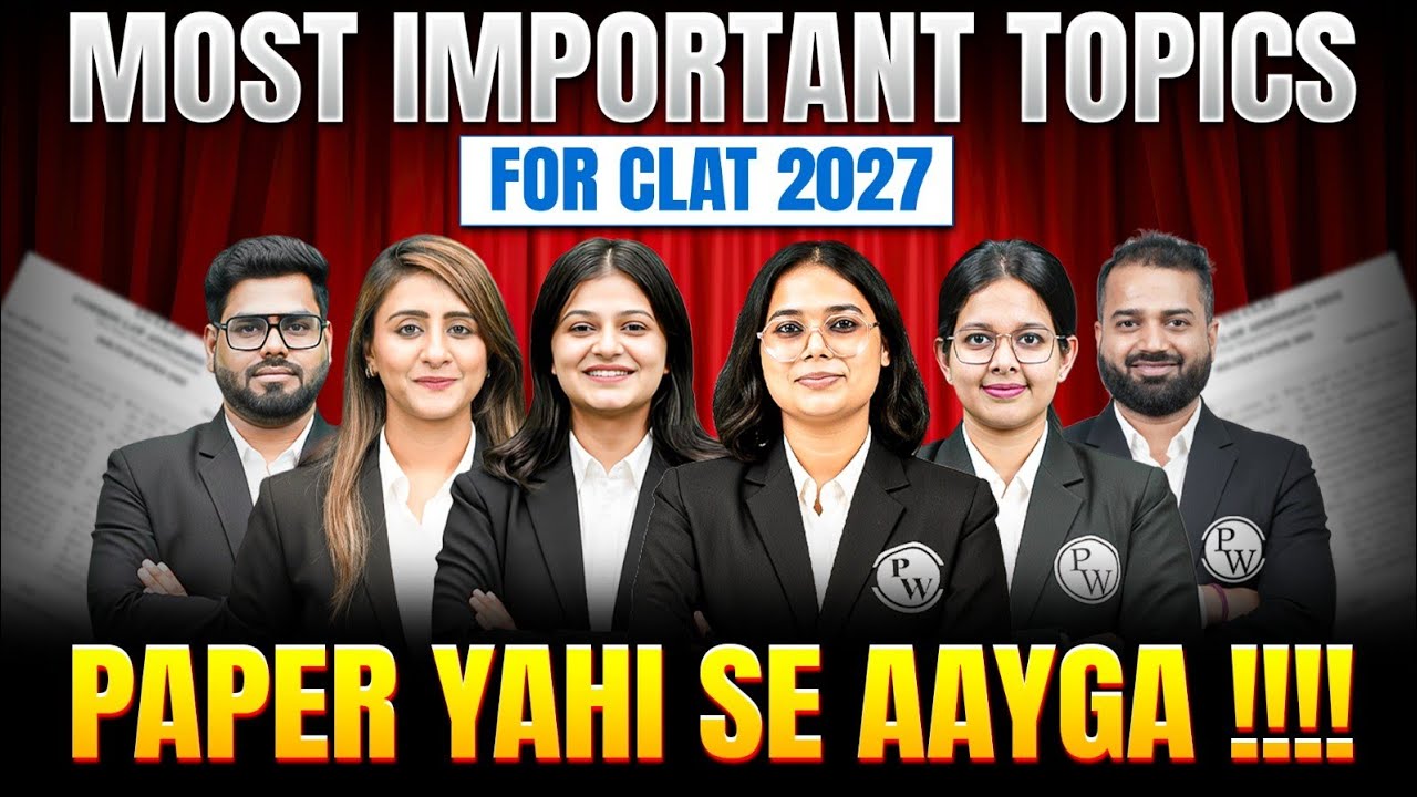 CLAT 2027 Most Important Topics | All Subjects | High Priority Topics for CLAT 2027