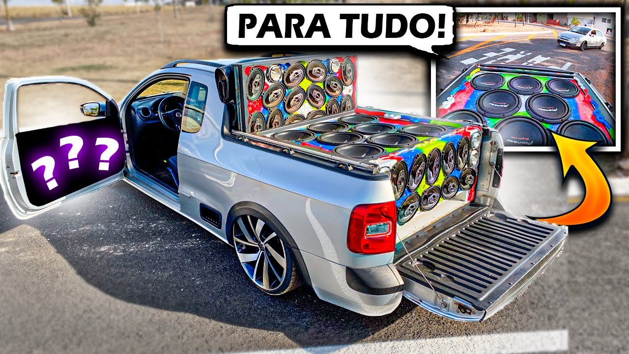 CAUSANDO na CIDADE com a SAVEIRO LOTADA DE SOM !! *Muito FORTE*
