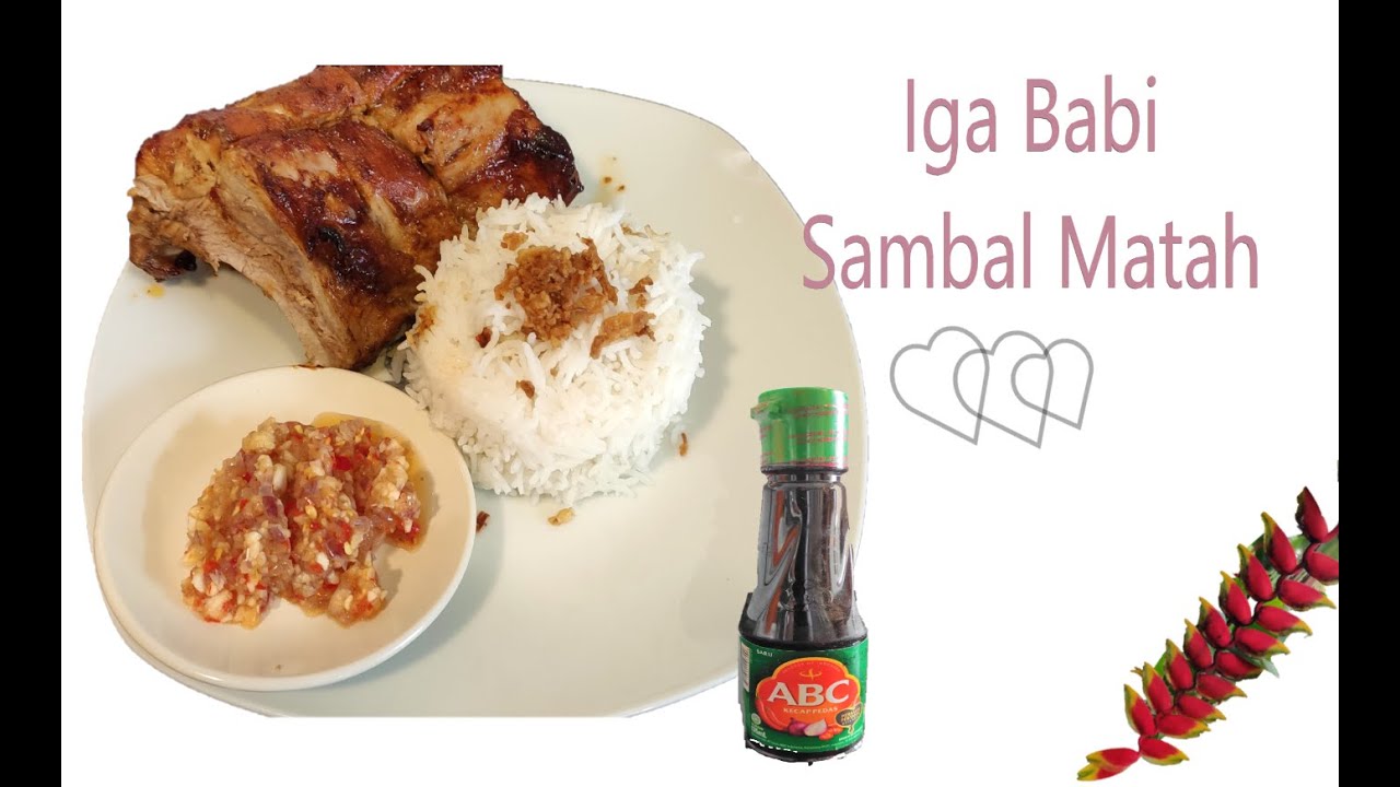 Iga Babi Sambal Matah (sambal mentah dalam bahasa bali)