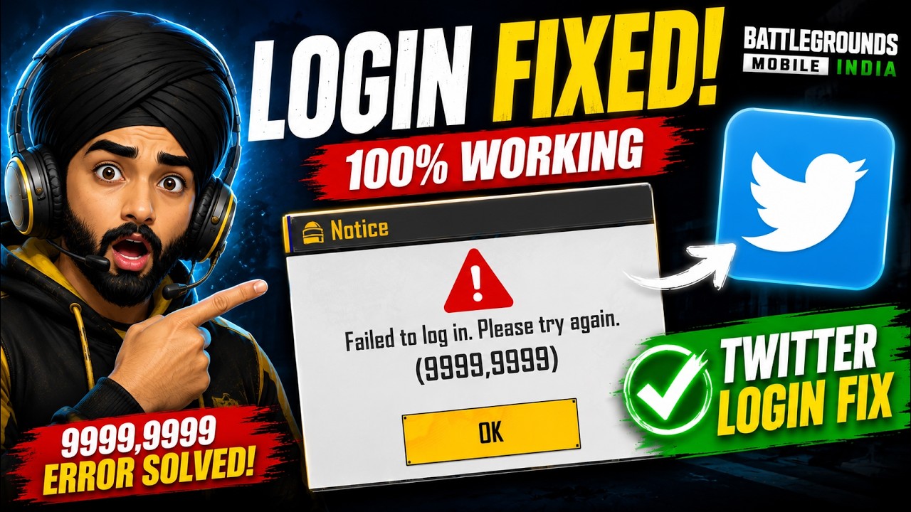 BGMI Failed to Log In (9999,9999)? Here's the Real Fix!
