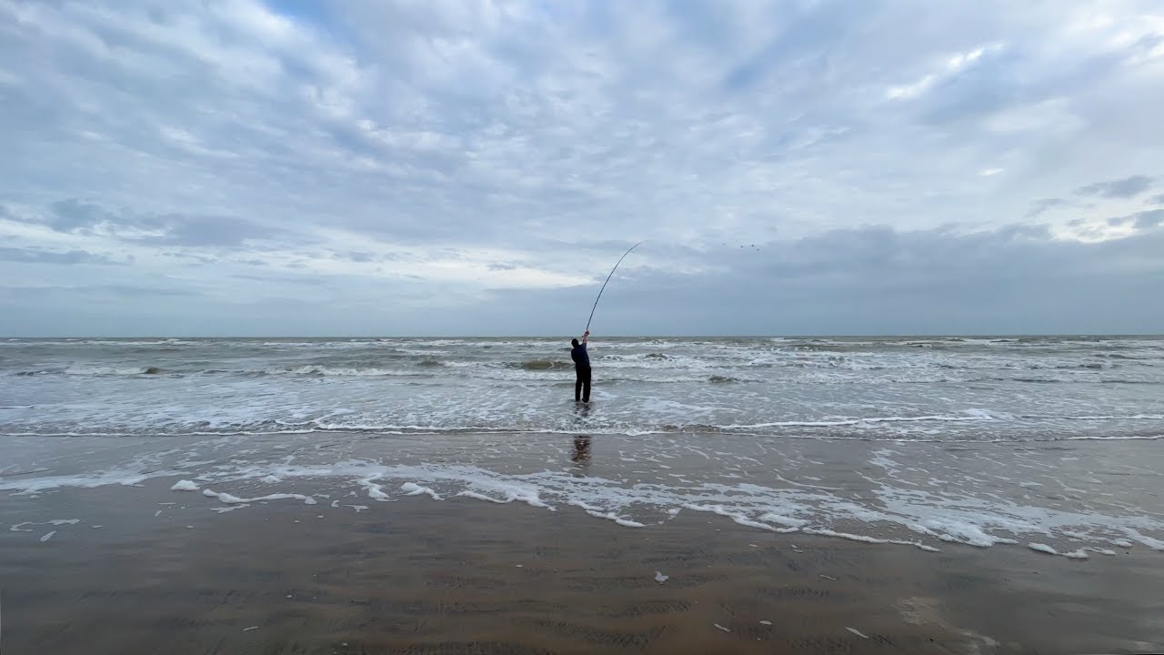 Beach Fishing in the U.K in Autumn