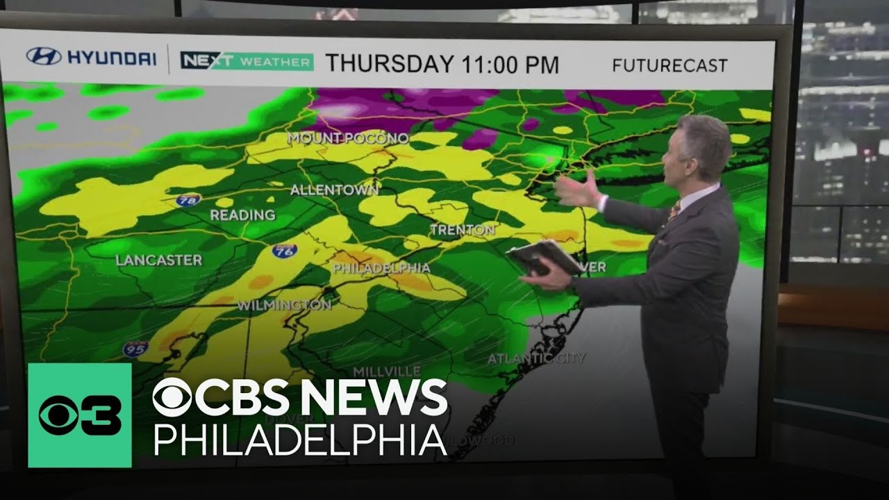 Rainy Thursday in Philadelphia region