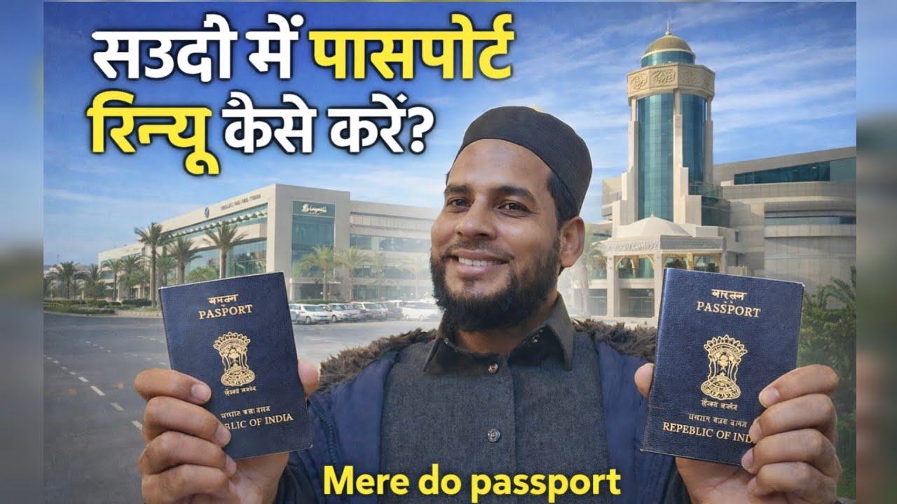 सऊदी अरब में पासपोर्ट रिन्यू कैसे कराए । Passport renew in Saudi Arab . 