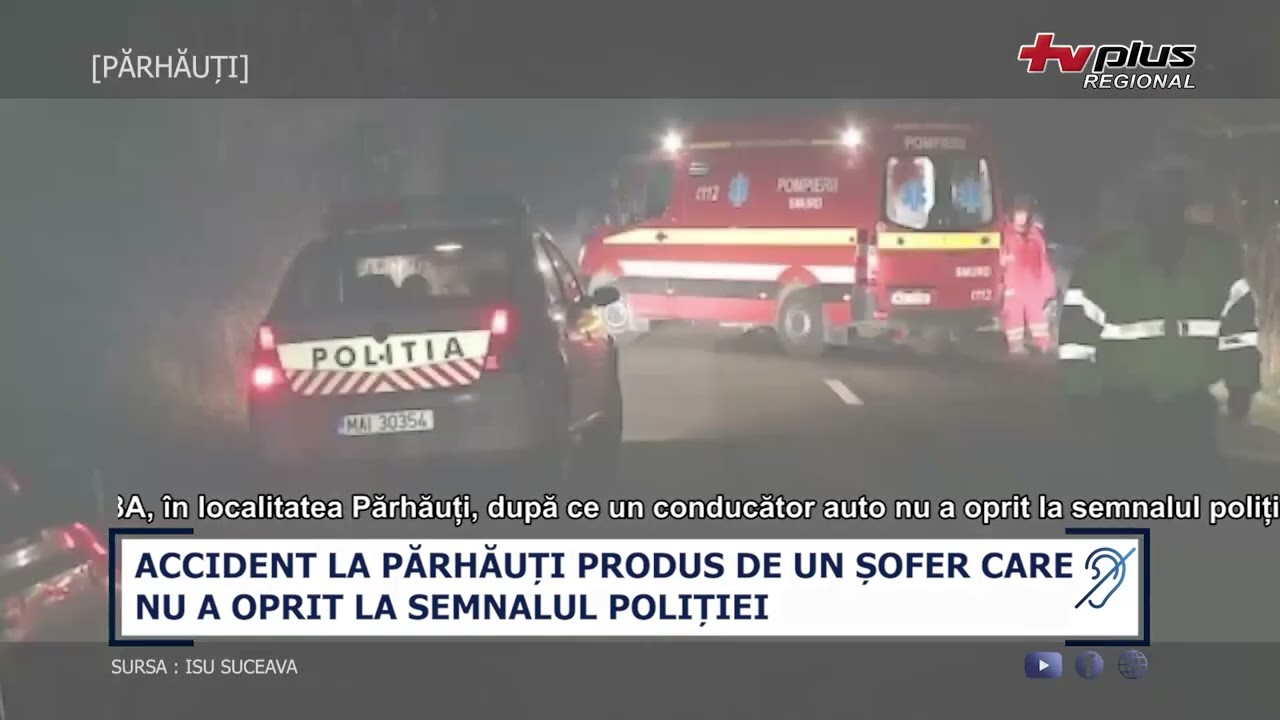 ACCIDENT LA PARHAUTI PRODUS DE UN SOFER CARE NU A OPRIT LA SEMNALUL POLITIEI