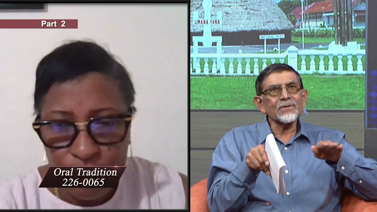 Oral Tradition 22 Oct 2025, an adventure in Guyanese Literature with Petamber Persaud
