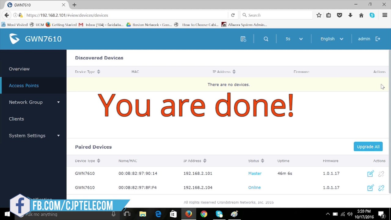 RE YOUTUBE Grandstream: GWN7610 How to Install and Manage Entire Networks with the GWN7610