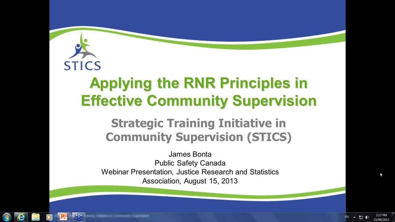 Implementing Evidence Based Practices in Community Corrections