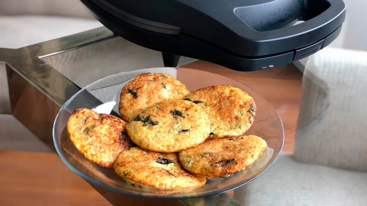 Tortilla de quinua con espinaca