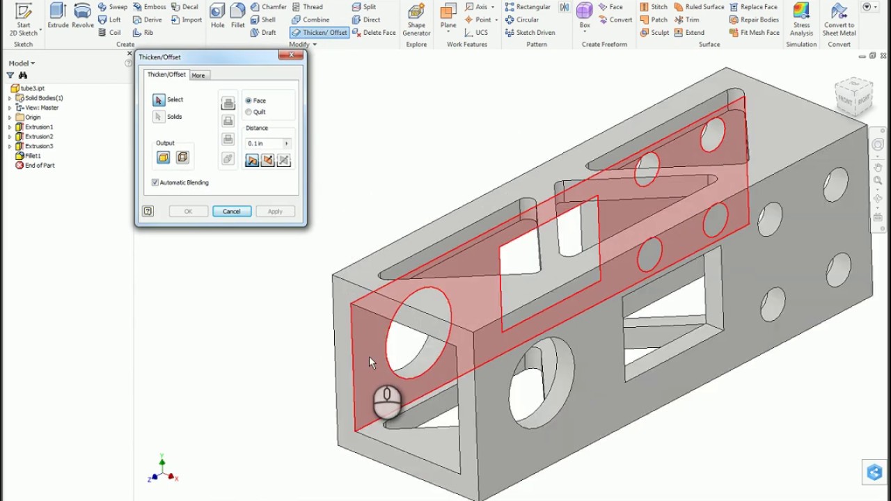 Unwrap a square box tube to a flat DXF using Autodesk Inventor (Clark Magnet)